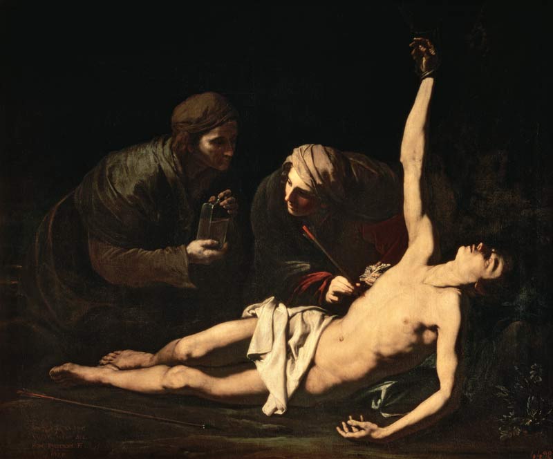 Saint Sebastian Attended by Saint Irene à José (ou Jusepe) de Ribera