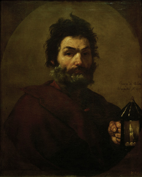 Diogenes with lamp / Ribera 1637 à José (ou Jusepe) de Ribera