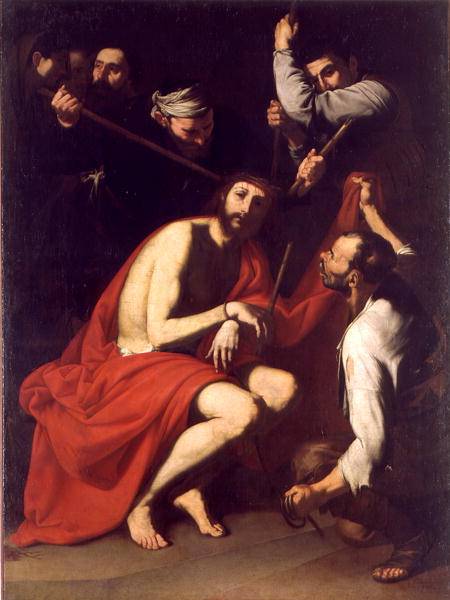 The Mocking of Christ à José (ou Jusepe) de Ribera
