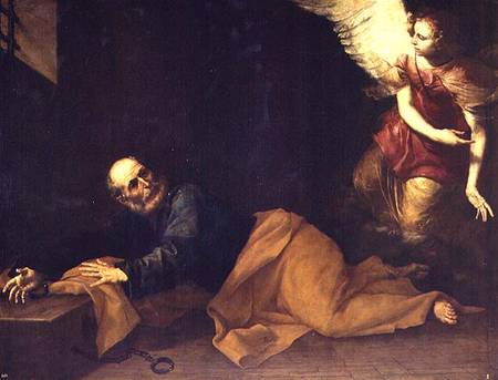 St. Peter Freed by an Angel à José (ou Jusepe) de Ribera