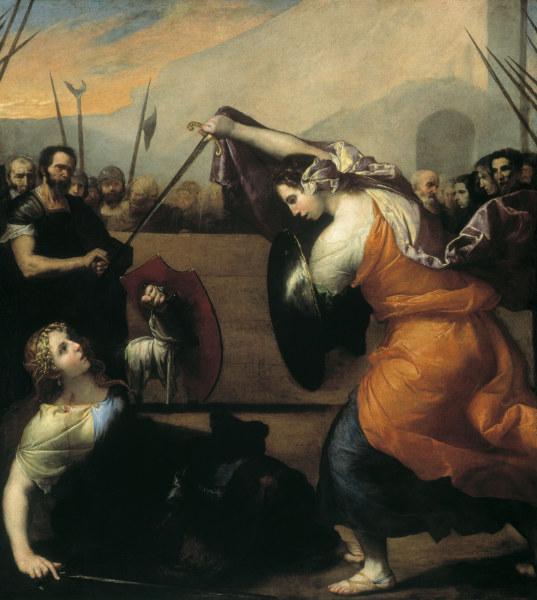 Ribera / Women Duelling à José (ou Jusepe) de Ribera