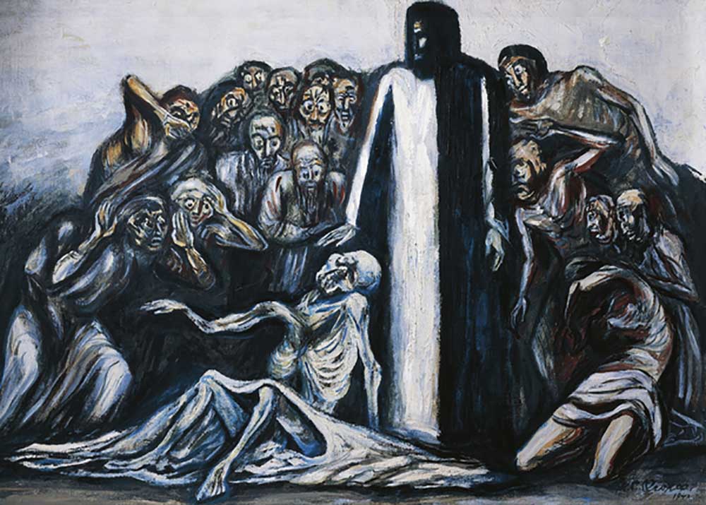 The Raising of Lazarus, 1943, by Jose Clemente Orozco (1883-1949), mixed media on canvas. Mexico, 20 à José Clemente Orozco