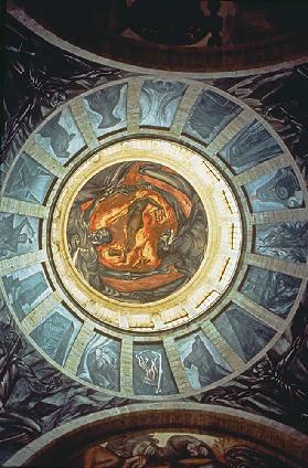 Dream, Contemplation, Dominian - Flame of the Spirit, Mural from the Interior of the Hospital Cabaia