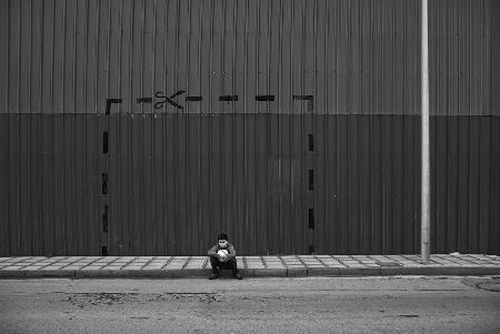 The loneliness of the goalkeeper of football