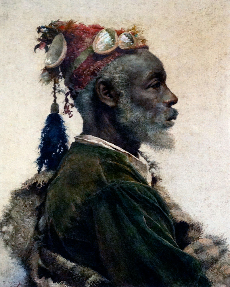 Bildnis eines Darcawi-Heiligen aus Marrakesch à Jose Tapiro y Baro