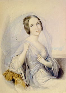 Bildnis der Sängerin Henriette Gertrude Sontag (1806-1854). à Josef Ender