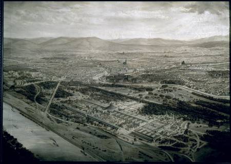 View of Vienna at the time of the World Exhibition à Josef Langl