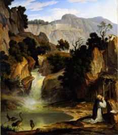 Paysage avec le Saint Benedicts. à Joseph Anton Koch