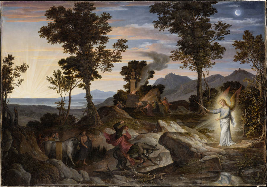 Landscape with the Prophet Balaam and his donkey à Joseph Anton Koch
