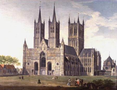 Lincoln Cathedral from the West à Joseph Baker