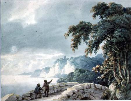 Landscape with Trees, Bridge and Figures à Joseph Barber
