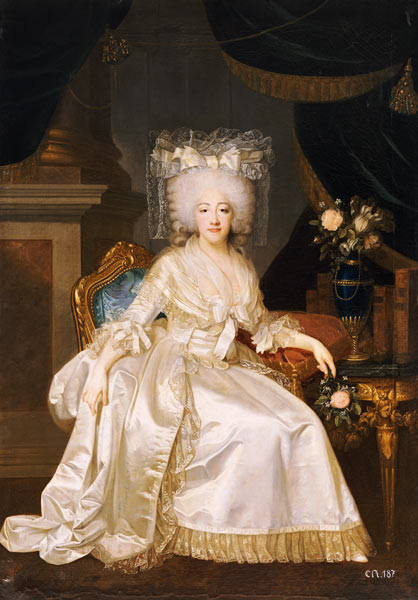 Portrait Of Louise Marie Josephine De Savoie, Comtesse De Provence, 1753 To 1810, Seated Full Length à Joseph Boze