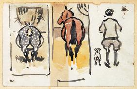 A page from a scrapbook containing 43 sketches