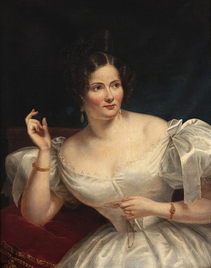 Portrait of a young lady à Joseph Désiré Court