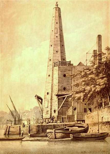 The Old Water Tower at York Buildings, Whitehall à Joseph Farington