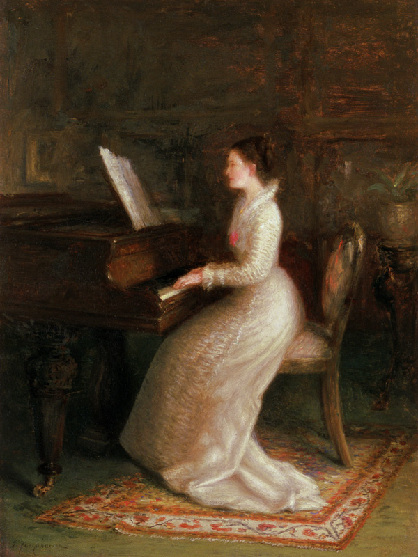 Lady at the Piano à Joseph Farquharson