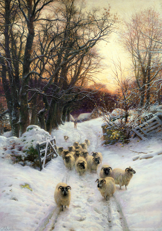 The Sun Had Closed the Winter's Day (oil on canvas) à Joseph Farquharson