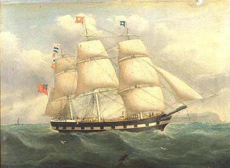 An English Square-Rigged Ship off the Coast à Joseph Heard