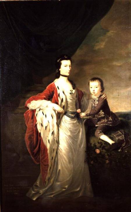 Mary, Countess of Shaftsbury and her Son, Anthony Ashley Cooper à Joseph Highmore