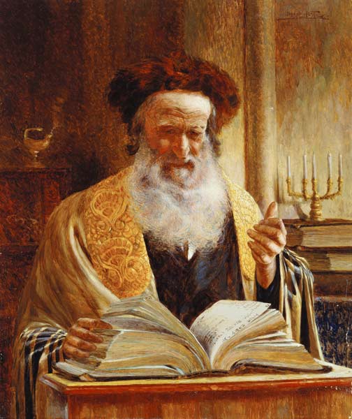 Ein Rabbiner hält eine Predigt. à Joseph Jost