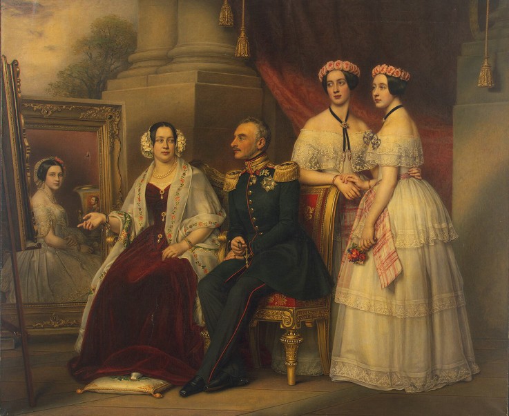 Family portrait of Joseph, Duke of Saxe-Altenburg à Joseph Karl Stieler