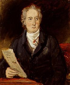Portrait- croquis de Johann Wolfgang de Goethe à Joseph Karl Stieler