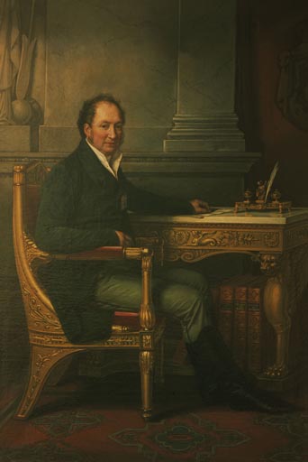 Max I. Joseph, Koenig von Bayern, am Schreibtisch à Joseph Karl Stieler