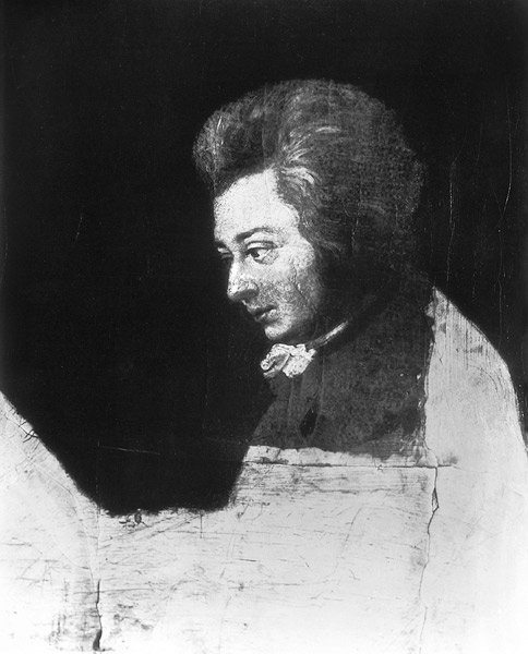 Unfinished Portrait of Wolfgang Amadeus Mozart (1756-91) à Joseph Lange