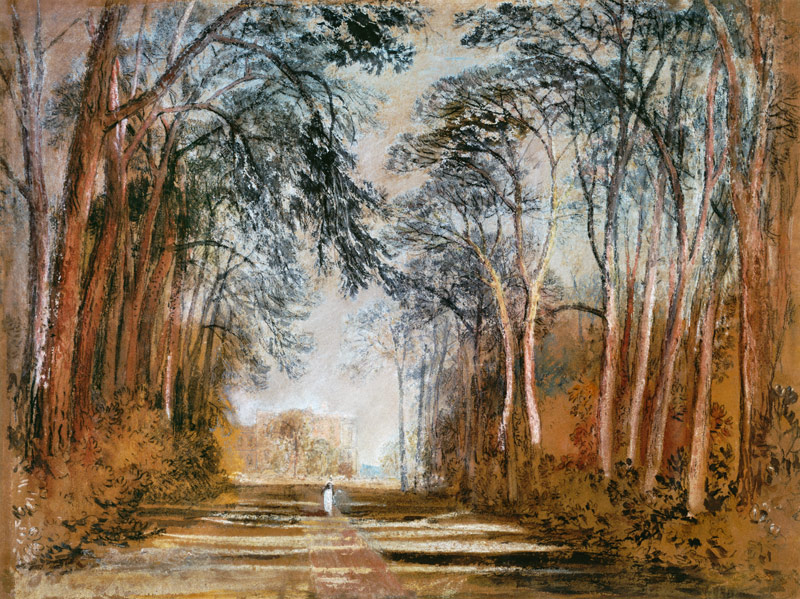 Farnley Avenue, Farnley Hall, Yorkshire (pencil, chalk, watercolour, gouache & water) à William Turner