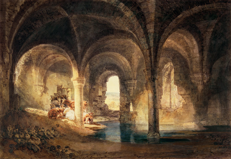 Refectory of Kirkstall Abbey à William Turner