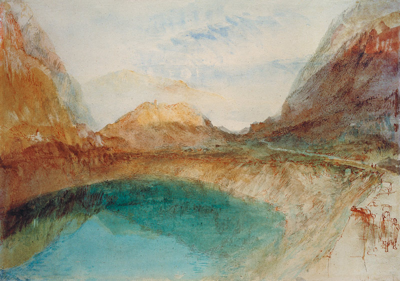 W.Turner, Lake in the Swiss Alps/Waterc. à William Turner