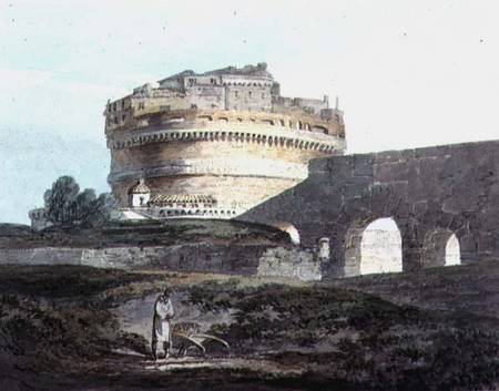 Castle of San Angelo, Rome  on à William Turner
