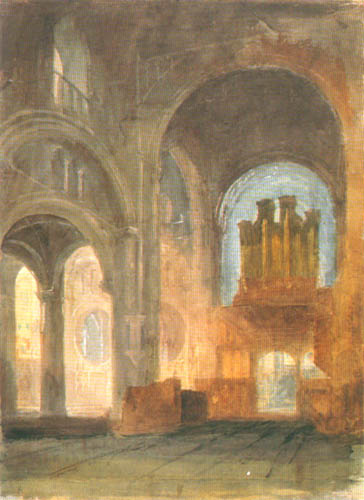 vue à l'intérieur de la cathédrale chrétienne à William Turner