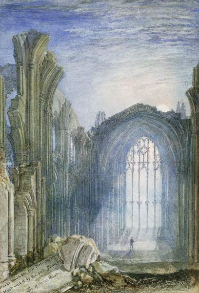 Melrose Abbey: eine Illustration zu Sir Walter Scotts 'The Lay of the Last Minstrel'. à William Turner