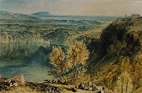 Le lac Nemi à William Turner