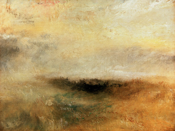 Morceau de mer avec un orage surgissant à William Turner