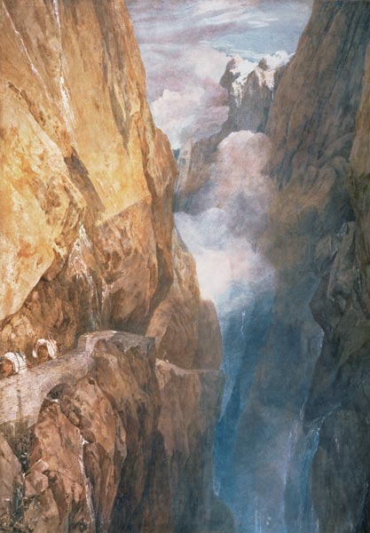 Le passage de Saint-Gotthard- vu du pont de diable à William Turner