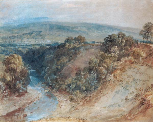 Valley of the Washburn, 1818 (w/c and gouache on paper) à William Turner