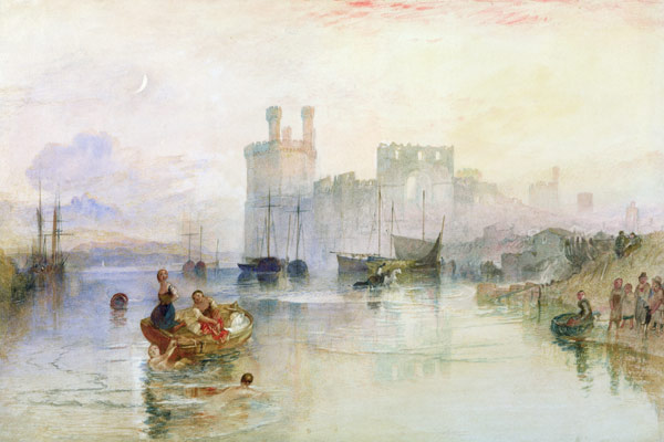 View of Carnarvon Castle à William Turner