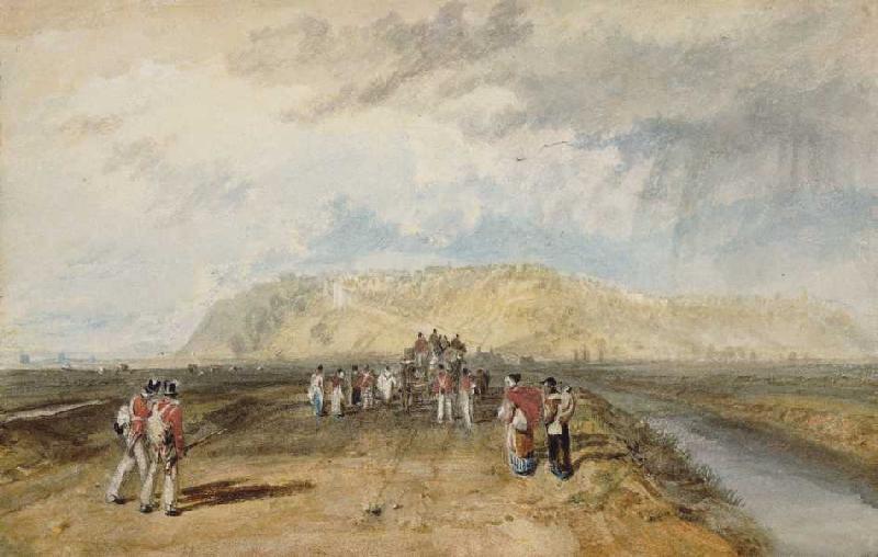 Winchelsea von der Rye Road aus gesehen. à William Turner