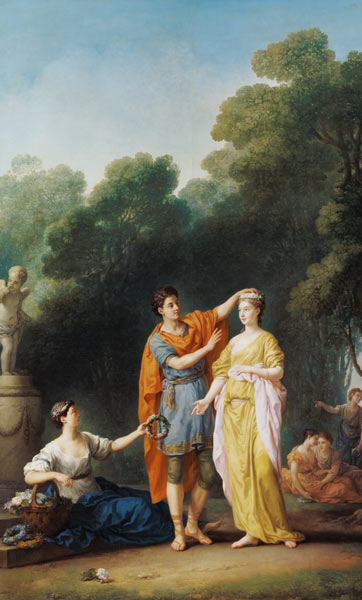 A Lover Crowning his Mistress à Joseph Marie Vien