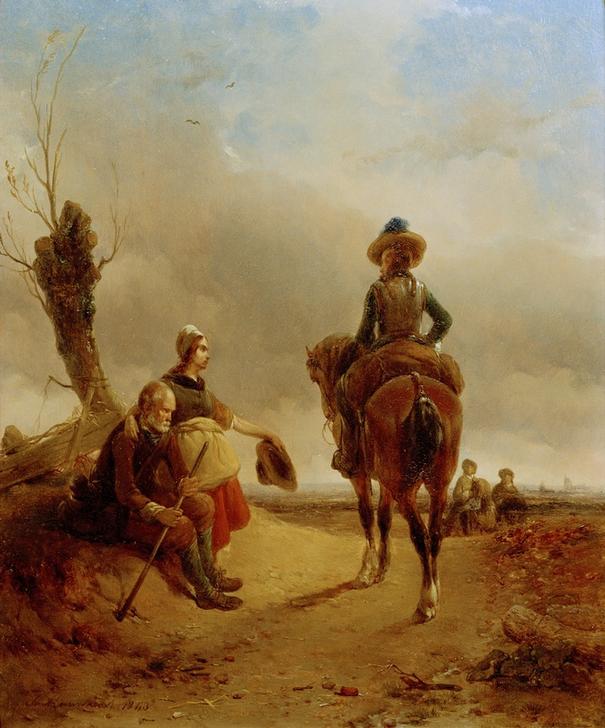Landschaft with Baroque Riding Scene à Joseph Moerenhout