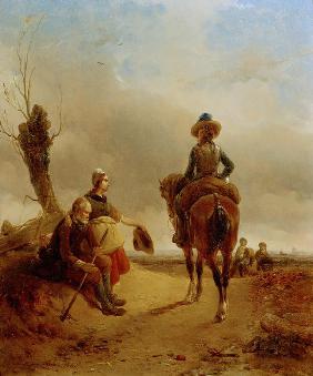 Landschaft with Baroque Riding Scene