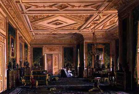 The Green Drawing Room at Windsor à Joseph Nash