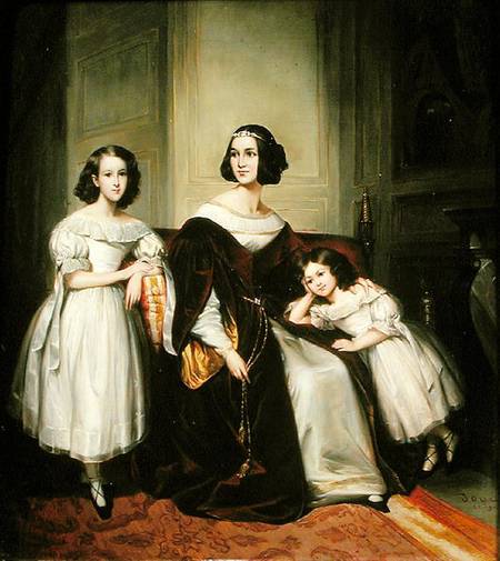 Madame de Nonjon and her Two Daughters à Joseph Nicolas Jouy