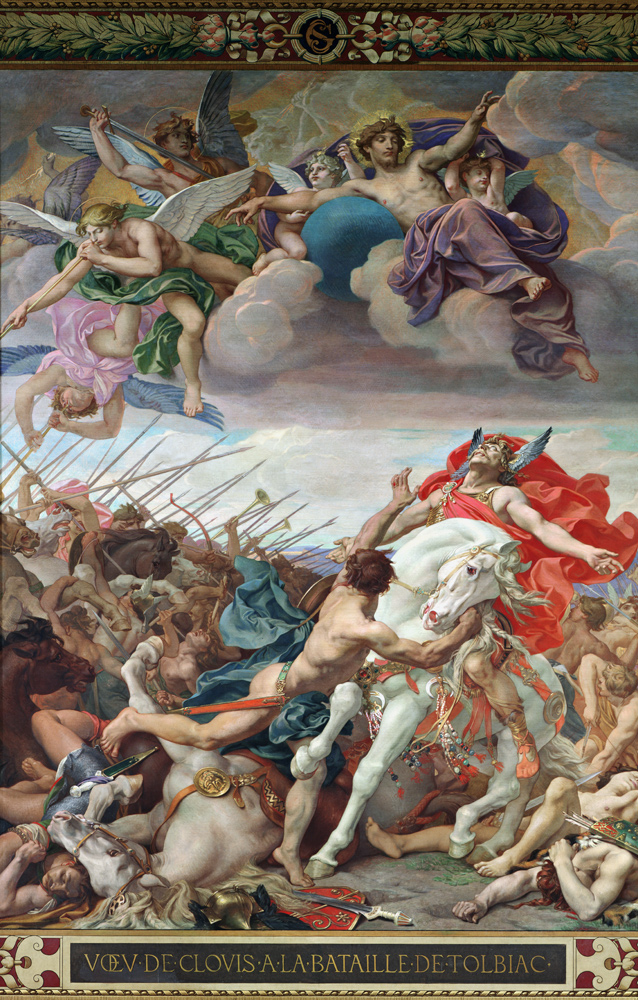 The Vow of Clovis (465-511) at the Battle of Tolbiac in 506, from the right transept à Joseph Paul Blanc