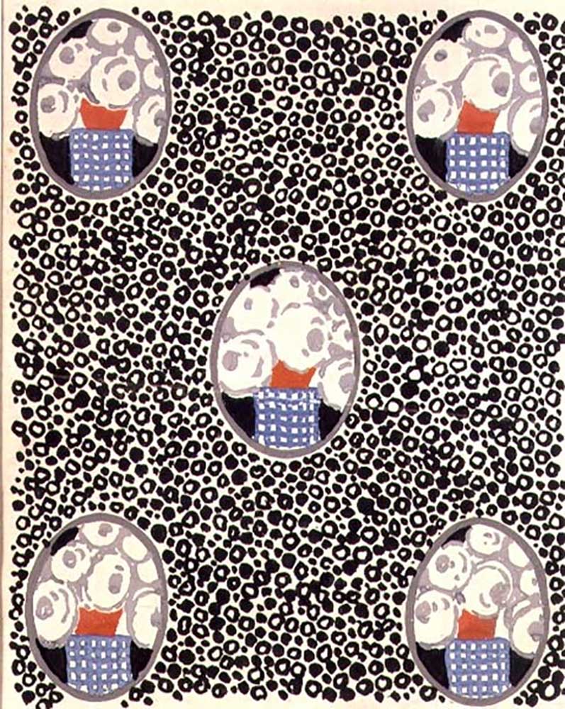 Design for printed textile, c.1920 à Joseph Percy Bilbie