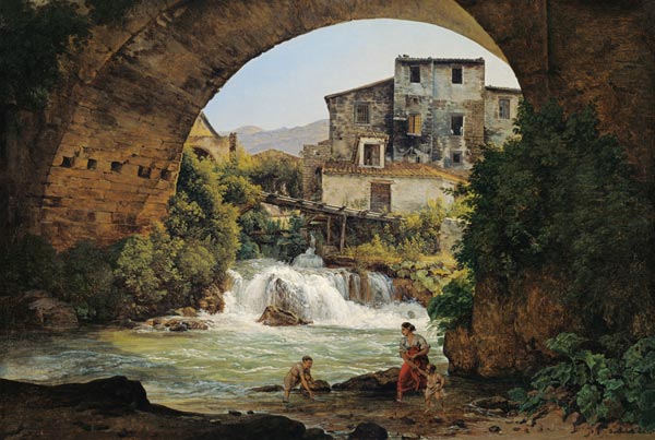 Under the arch of a bridge in Italy à Joseph Rebell