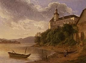 le château Persenbeug au Danube. à Joseph Rebell