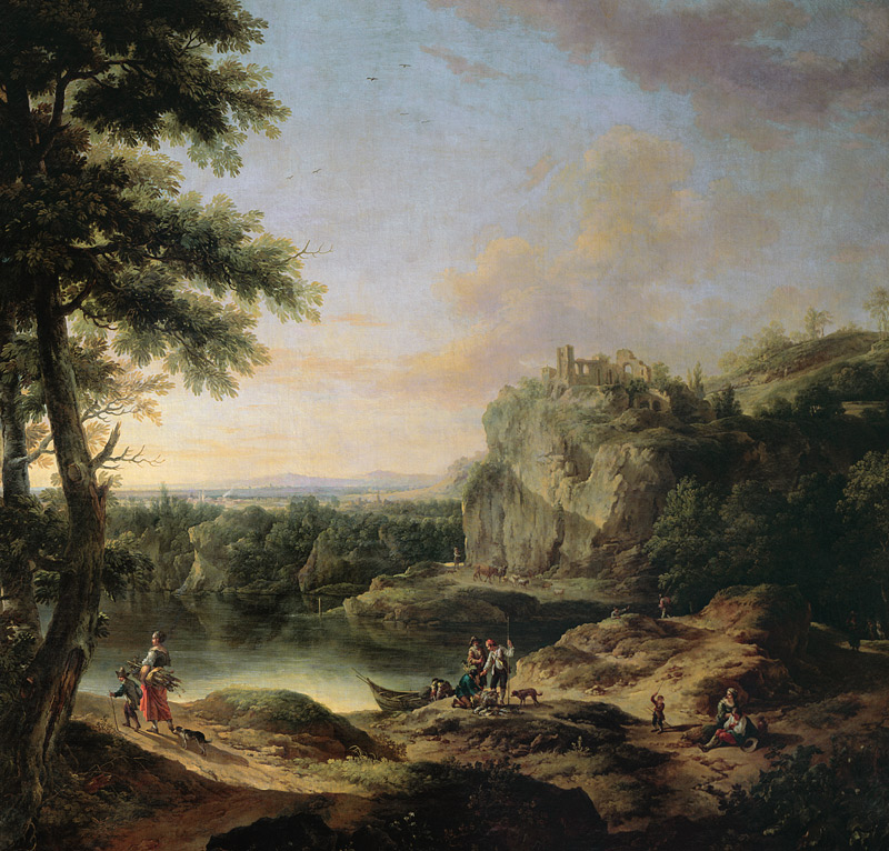 Landscape scene à Joseph Rosa ou Roos